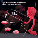 Rose Vibrating Cock Ring with Taint Testicle Clitoral Stimulator, App Remote Control Male Pleasure Penis Ring Vibrator, Couples Adult Sex Toys Games for Men Women, ZOOPLOU Couple Sex Toy Sex