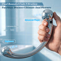 Metal Curved Prostate Massager, Double Ended Anal Sex Toys, Anal G Spot Dildo Vibrator, Vibrating Wand Anal Butt Plug Trainer, Porinda Male Adult Sex Toy for Men Couples Hot & Cold Play
