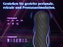 Analplug Sex Spielzeug für die Männer Frauen, Wriggelnde Rotierende Vibrierende Prostata Stimulation Männer Saugnapf mit Fernbedienung, YAWNSHE Anal Dildo Vibrator Analvibratoren für Mann Sexspielzeug