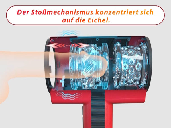 Masturbieren für Männer Elektrisch, Doppelhülle mit Stoß Rotation Vibration Sex Spielzeug für die Männer, Blowjob Taschenmuschi Sexmaschine Masturbator Realistisch, YAWNSHE Penis Vibrator Sexspielzeug