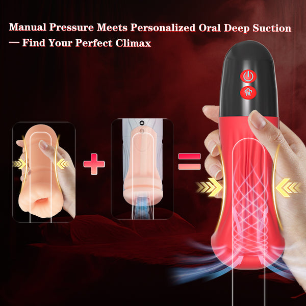 Male Masturbator Adult Sex Toys for Men - Squeezable Soft Sleeve Automatic Sucking Vibrating Blowjob Sex Machine, Penis Vibrator Stroker Trainer, Mens Penis Pump Sucker Sex Toy Pocket Pussy for Men