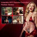 Hands-Free Wearable Vibrator, Couples Women Panty Sex Toys with Rabbit Stimulator for G Spot Clitoral Penis Pleasure, Mini App Remote Control Adult Female Kinky Sex Toy Game