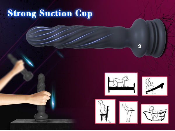 Anal Male Adult Sex Toys - Wriggling Rotating Vibrating Prostate Massager Anal Butt Plug Sex Toy for Men Women Couples, Porinda Remote Control Anal Dildo Vibrator with Suction Cup, 7 Modes Anal Beads