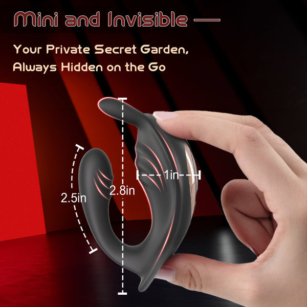 Hands-Free Wearable Vibrator, Couples Women Panty Sex Toys with Rabbit Stimulator for G Spot Clitoral Penis Pleasure, Mini App Remote Control Adult Female Kinky Sex Toy Game