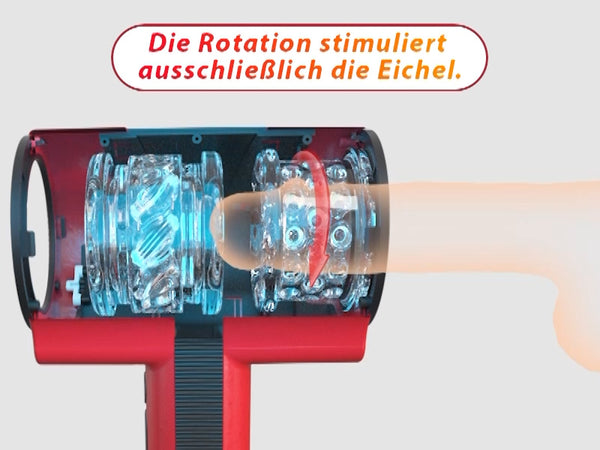 Masturbieren für Männer Elektrisch, Doppelhülle mit Stoß Rotation Vibration Sex Spielzeug für die Männer, Blowjob Taschenmuschi Sexmaschine Masturbator Realistisch, YAWNSHE Penis Vibrator Sexspielzeug