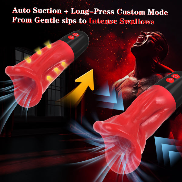 Male Masturbator Adult Sex Toys for Men - Squeezable Soft Sleeve Automatic Sucking Vibrating Blowjob Sex Machine, Penis Vibrator Stroker Trainer, Mens Penis Pump Sucker Sex Toy Pocket Pussy for Men