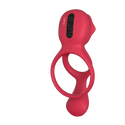 Budoli Vibrating Cock Ring with Rose Clitoral Stimulator & Testicle Massager – Pleasure Penis Ring Vibrator for Couples | 9 Vibration Modes for Enhanced Male Erection & Sensual Experience