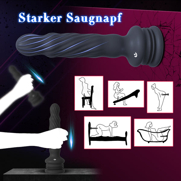 Analplug Sex Spielzeug für die Männer Frauen, Wriggelnde Rotierende Vibrierende Prostata Stimulation Männer Saugnapf mit Fernbedienung, YAWNSHE Anal Dildo Vibrator Analvibratoren für Mann Sexspielzeug