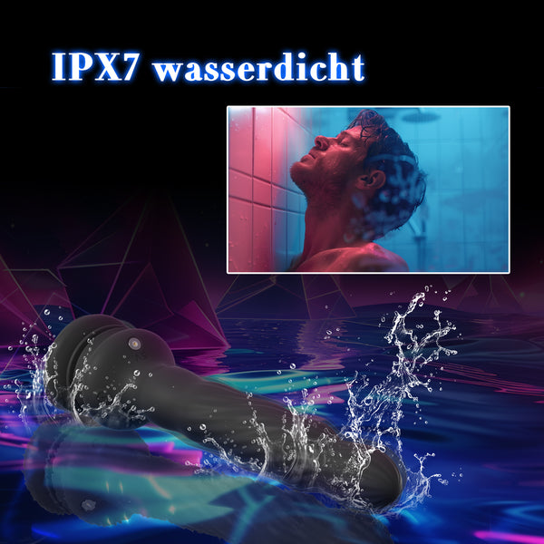 Analplug Sex Spielzeug für die Männer Frauen, Wriggelnde Rotierende Vibrierende Prostata Stimulation Männer Saugnapf mit Fernbedienung, YAWNSHE Anal Dildo Vibrator Analvibratoren für Mann Sexspielzeug