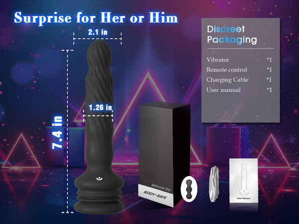 Anal Male Adult Sex Toys - Wriggling Rotating Vibrating Prostate Massager Anal Butt Plug Sex Toy for Men Women Couples, Porinda Remote Control Anal Dildo Vibrator with Suction Cup, 7 Modes Anal Beads