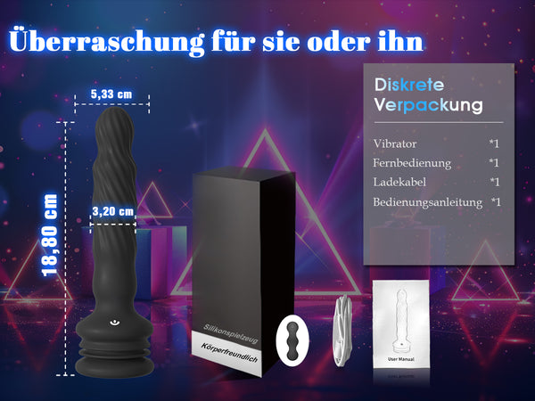 Analplug Sex Spielzeug für die Männer Frauen, Wriggelnde Rotierende Vibrierende Prostata Stimulation Männer Saugnapf mit Fernbedienung, YAWNSHE Anal Dildo Vibrator Analvibratoren für Mann Sexspielzeug