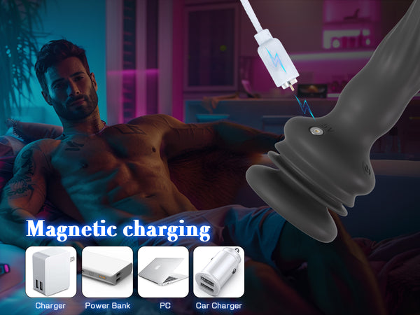 Anal Male Adult Sex Toys - Wriggling Rotating Vibrating Prostate Massager Anal Butt Plug Sex Toy for Men Women Couples, Porinda Remote Control Anal Dildo Vibrator with Suction Cup, 7 Modes Anal Beads