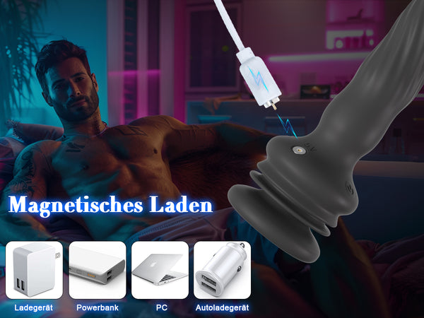 Analplug Sex Spielzeug für die Männer Frauen, Wriggelnde Rotierende Vibrierende Prostata Stimulation Männer Saugnapf mit Fernbedienung, YAWNSHE Anal Dildo Vibrator Analvibratoren für Mann Sexspielzeug
