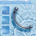 Metal Curved Prostate Massager, Double Ended Anal Sex Toys, Anal G Spot Dildo Vibrator, Vibrating Wand Anal Butt Plug Trainer, Porinda Male Adult Sex Toy for Men Couples Hot & Cold Play
