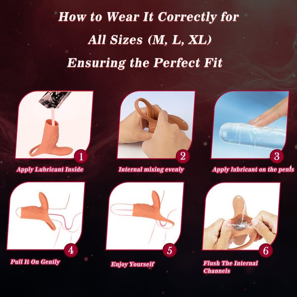 Vibrating Penis Sleeve Cock Ring with Clitoral Stimulator, Penis Ring Vibrator Extender for G Spot Stimulation, Couples Adult Sex Toys for Men Women, MHYNNR Girth Enhancer Sleeve Male Couple Sex Toy