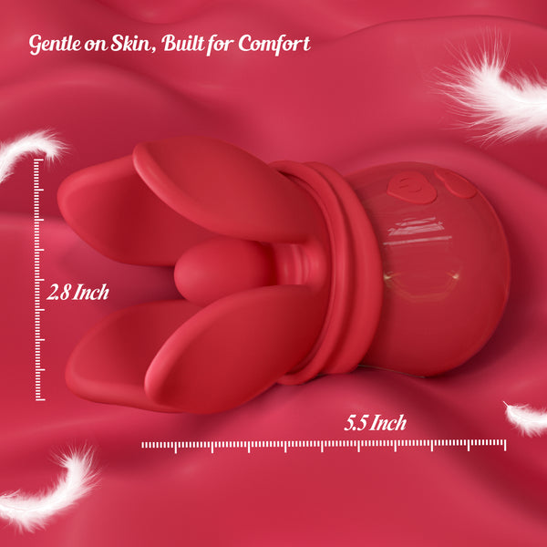 Grabbing Rose Nipple Sex Toy with 360° Tongue Licking Swirling Vibrator, Vibrating Nipple Clamps Women Couples Adult Sex Toys Games, QJWQJW Kinky Female Clitoral Stimulator BDSM Juguete Sexual