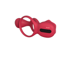 Budoli Vibrating Cock Ring with Rose Clitoral Stimulator & Testicle Massager – Pleasure Penis Ring Vibrator for Couples | 9 Vibration Modes for Enhanced Male Erection & Sensual Experience