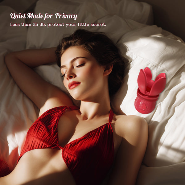 Grabbing Rose Nipple Sex Toy with 360° Tongue Licking Swirling Vibrator, Vibrating Nipple Clamps Women Couples Adult Sex Toys Games, QJWQJW Kinky Female Clitoral Stimulator BDSM Juguete Sexual