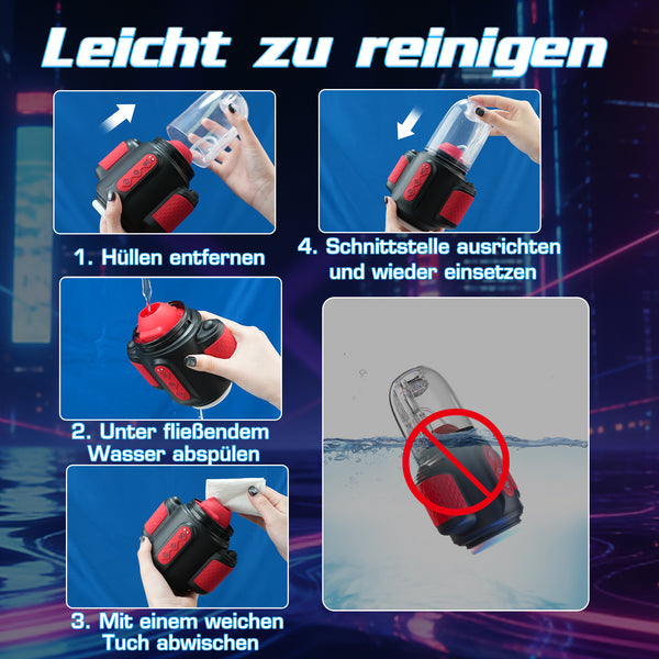 Masturbieren für Männer Elektrisch Wassersprühfunktion 7-in-1, Sex Spielzeug für die Männer 10 Vibration 5 Rotation, Blowjob Taschenmuschi Masturbator Realistisch, GOZMIN Penis Vibrator Sexspielzeug