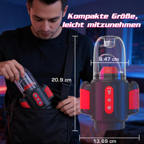 Masturbieren für Männer Elektrisch Wassersprühfunktion 7-in-1, Sex Spielzeug für die Männer 10 Vibration 5 Rotation, Blowjob Taschenmuschi Masturbator Realistisch, GOZMIN Penis Vibrator Sexspielzeug