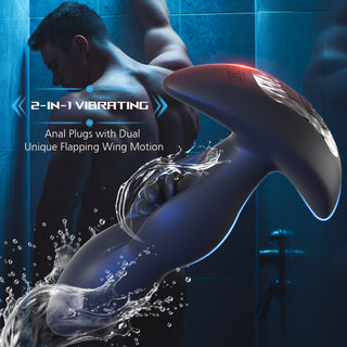 High Frequency Flapping Prostate Massager, Vibrating Butt Plug, App Remote Control Anal Plug Sex Toy, Anal Male Adult Sex Toys for Men Couples, MF JHEEO Anal Dildo Vibrator Play Juguetes Sexuales