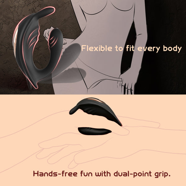 Hands-Free Wearable Vibrator, Couples Women Panty Sex Toys with Rabbit Stimulator for G Spot Clitoral Penis Pleasure, Mini App Remote Control Adult Female Kinky Sex Toy Game