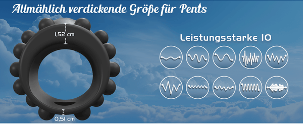 Penisring Vibrator Penishülle für Penis G-Punkt, Sex Spielzeug für die Paare Männer Frauen, 10 Vibrations Penis Ring Sleeve Cockring, Budoli Penismanschetten Sex Toys, Penisverlängerung Sexspielzeug