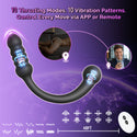 Thrusting Curved Prostate Massager, AI Sync Double Ended Anal Beads Sex Toys, Anal G Spot Dildo Vibrator, Vibrating Wand Anal Butt Plug Trainer, APP Remote Control Male Adult Sex Toy for Men Couples