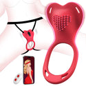 Couples Women App Remote Control Wearable Vibrator, Heart-Shaped Hands Free Vibrating Strap On Panty Clit Vibrator, Vibrating Panties Adult Sex Toys, BDSM Bondage Female Sex Toy Clitoral Stimulator