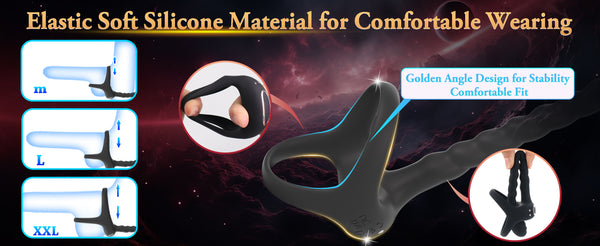 Anal Adult Sex Toys for Men, 4 in 1 Prostate Massager Male Couples Sex Toy with Vibrating Cock Ring Taint Stimulator, HOESDIK APP Remote Control Anal Butt Plug Penis Ring Vibrator, Anal Beads