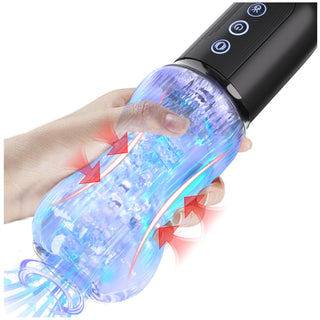 Male Masturbator Adult Sex Toys for Men - Squeezable Ultra-Soft Sleeve Automatic Sucking Vibrating Blowjob Sex Machine Penis Pump Vibrator Stroker, YUKZEN Mens Oral Sucker Sex Toy Pocket Pussy for Men