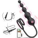 Anal Beads Couples Male Adult Sex Toys - Vibrating Anal Butt Plug with Cock Ring, Strap On Anal Dildo, Remote Control APP Prostate Massager Penis Ring Vibrator with 9 Vibrations, HNNPY Sex Toy for Men
