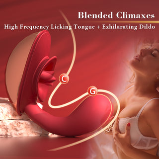 G Spot Vibrator with Tongue Licking Clitoral Stimulator, Women Adult Sex Toys, Flexible Female Clitoris Vibrators with 10 Licking Vibrating Modes, YUKZEN Rabbit Clit Sex Toy Dildo for Women Pleasure