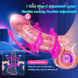 Liquid Silicone Colored Cock Ring, Penis Rings Set with 3 C-Rings for Easy Removal and Adjustment, Couples Male Adult Sex Toys, BDSM Mens Penis Testicle Ring for Men, Juguetes Sexuales para Hombre