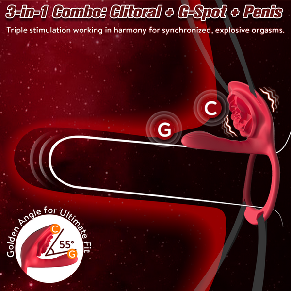 Couples Rose App Remote Control Wearable Vibrator, Women Adult Sex Toys Games for Men, Hands Free Panty Clitoris G Spot Vibrator Vibrating Cock Ring Penis Sleeve, ZOOPLOU BDSM Bondage Female Sex Toy