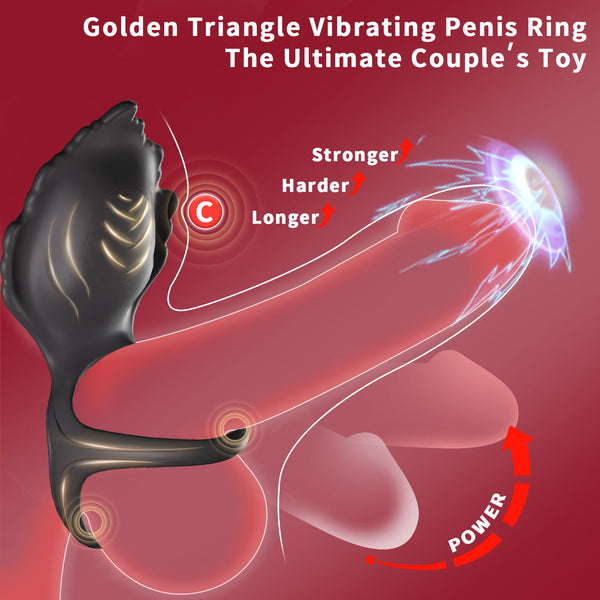Vibrating Cock Ring with Clitoral Stimulator, 3 in 1 Pleasure Penis Ring Vibrator Couples Adult Sex Toys for Men Women, LITLLS 9 Vibrations Male Couple Sex Toy Game for Men Erection Sex Kinky