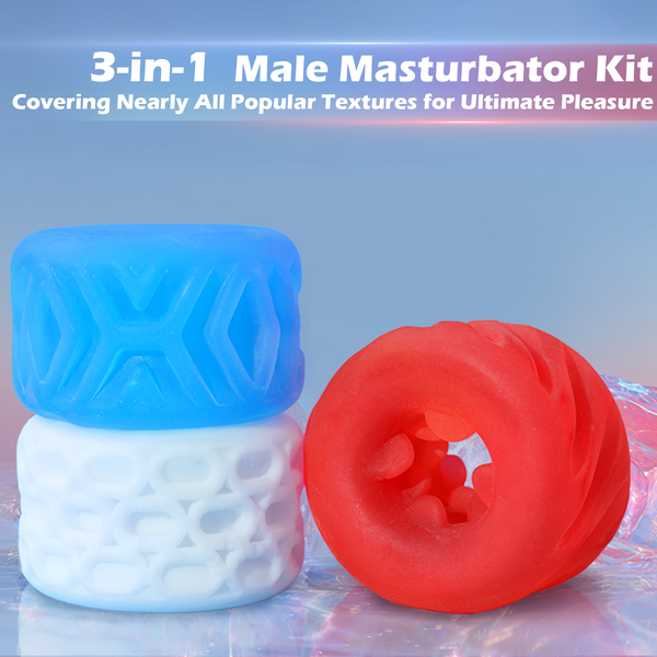 Male Masturbator Adult Sex Toys for Men, 6-Texture Reversible Pocket Pussy Stroker Kit, Penis Blowjob Masturbators Pocket Pussies, Mens Jelly Realistic Egg Masturbation Sleeve, Kinky Onahole Sex Toy