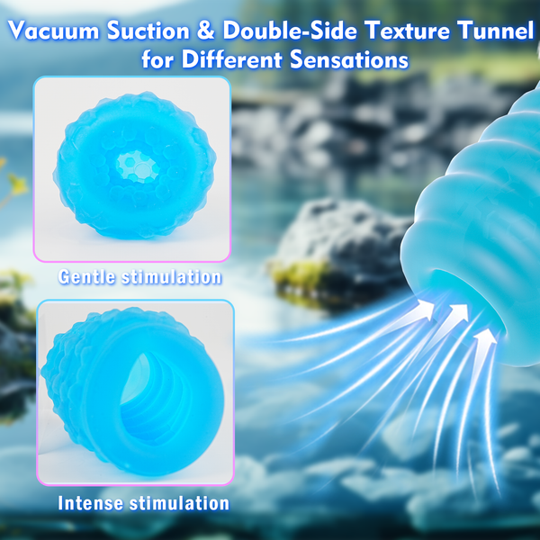 Double-Sided Sex Sexual Stimulation Device Pleasure, Ultra-Soft Stretchy Oral Juguetes Sexuales para Hombres, LNIIY Adult Toys for Men with Storage Box, Blowjob Penis Sex Toys