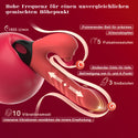 Dildo Vibrator Stoßfunktion, 3 in 1 G Punkt Vibration für Frauen Klitoris, Sex Spielzeug für die Frau Paare Extrem, Realistische Silikon Anal Dildo, Budoli Sexspielzeug 3 Stoss 5 Lecken 10 Vibrationen