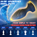 Wriggling Vibrating Butt Plug with 360° Rotation, Led Light Up Anal Plug Sex Toy, Prostate Massager Anal Male Adult Sex Toys for Men Couples, MF JHEEO App Remote Control Anal Dildo Vibrator Play