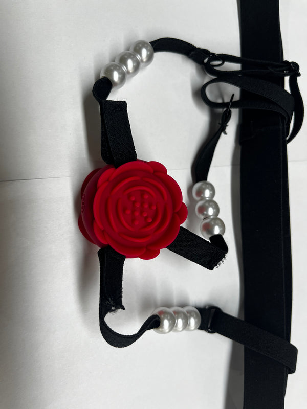 Women Couples Rose Pearl Thong Wearable Panty Vibrator, BDSM Grinding Vibrating Panties Couple Female Adult Sex Toys Games, App Remote Control Clitoral Vagina Taint Vibrator, Bondage Clitoris Sex Toy