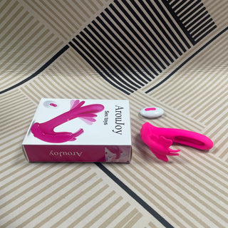 ArouJoy Female Clitoris Vibrators with 10 Licking Vibrating Modes