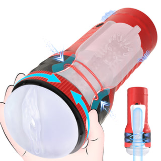 Male Masturbator Adult Sex Toys for Men with 7 Sleeve Tightness Levels, Automatic Vibrating Realistic Pocket Pussy, Penis Vibrator Stroker, Onahole Blowjob Sex Toy Machine for Men Masturbation