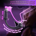 Thrusting Curved Prostate Massager, AI Sync Double Ended Anal Beads Sex Toys, Anal G Spot Dildo Vibrator, Vibrating Wand Anal Butt Plug Trainer, APP Remote Control Male Adult Sex Toy for Men Couples