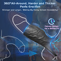 Couples Male Adult Sex Toys - All Liquid Silicone Soft Vibrating Penis Sleeve Cock Ring, Pleasure Penis Ring Vibrator Penis Extender for Penis Testicles G Spot Stimulation, LNIIY Sex Toy Game for Men