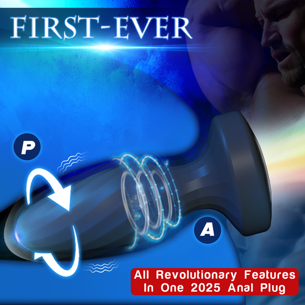 Wriggling Vibrating Butt Plug with 360° Rotation, Led Light Up Anal Plug Sex Toy, Prostate Massager Anal Male Adult Sex Toys for Men Couples, MF JHEEO App Remote Control Anal Dildo Vibrator Play