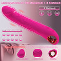 Dildo Vibrator Stoßfunktion, 2 in 1 G Punkt Vibration für Frauen, Sex Spielzeug für die Frau Paare Extrem, Realistischer Silikon Anal Dildo, Budoli Erotisches Sexspielzeug 10 Vibrationen & 3 Stöße