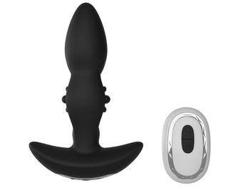 Vibrating Anal Butt Plug with Flapping Wings – 10 Vibration Modes, Dual Flap & Vibration Stimulation, Bullet Tip, Safety Base, Prostate Massager for Men Women Couples