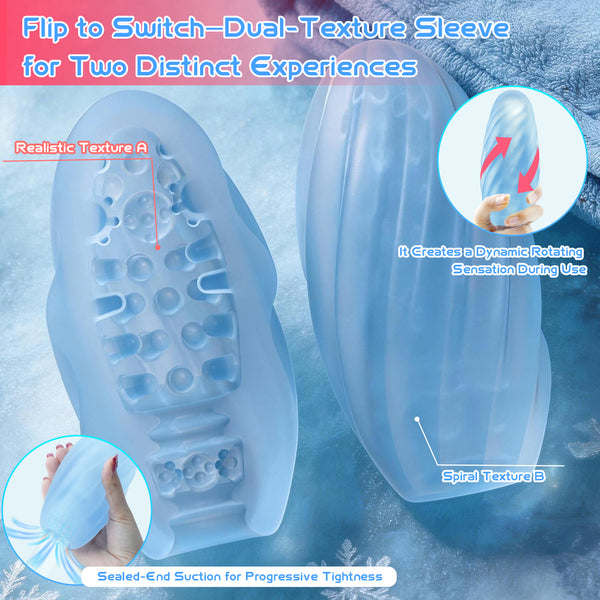 Dual-Texture Male Masturbator Adult Sex Toys for Men with Heating Rod & Storage Box, Blowjob Stroker Pocket Pussy for Men Masturbation, Penis Sex Toy, LITLLS Realistic Pocket Pussies Masturbators