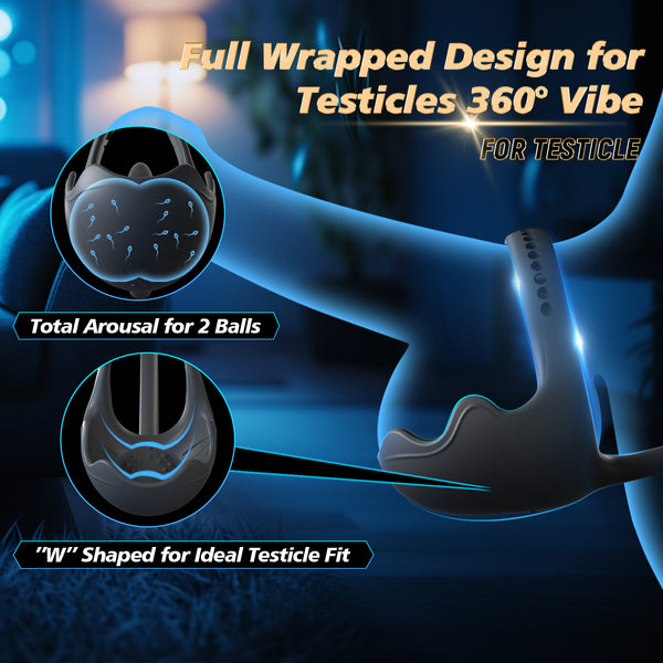 Anal Sex Toy Testicle Taint Stimulator with Adjustable Vibrating Cock Ring, Remote Control Vibrating Anal Butt Plug, Prostate Massager Penis Ring Vibrator for Men, Porinda Couples Male Adult Sex Toys